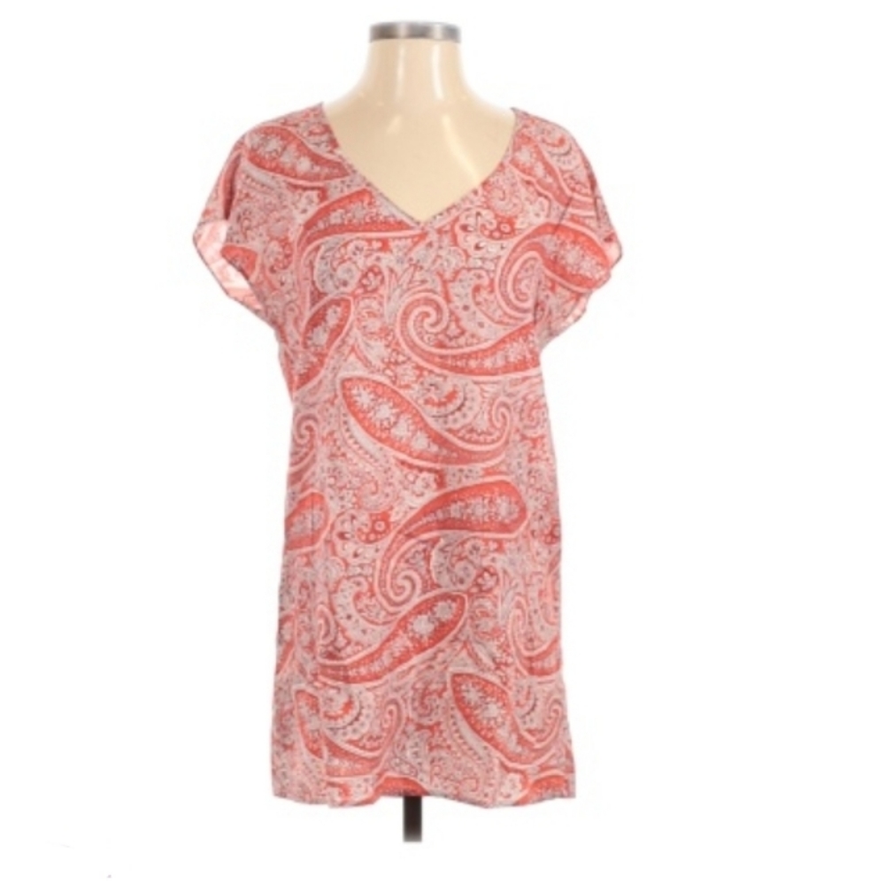 J. Crew Pink and Orange Paisley dress  sz XS